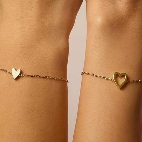 Set de Pulseras Corazones Inseparables 💕
