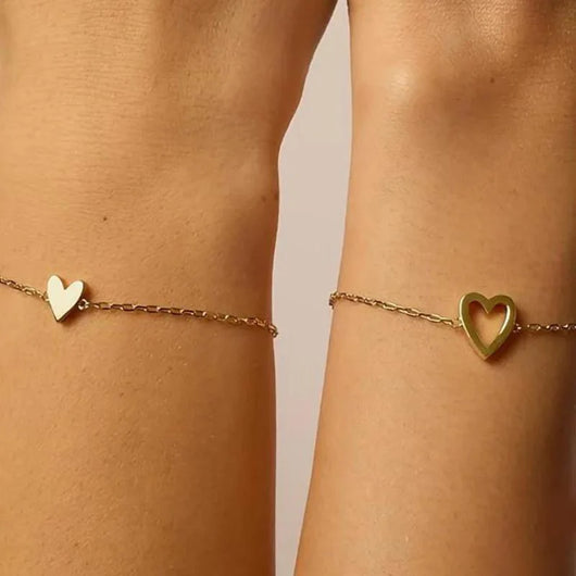 Set de Pulseras Corazones Inseparables 💕