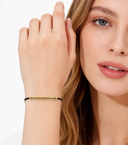 Pulseras "No dejes que los días difíciles ganen" ✨