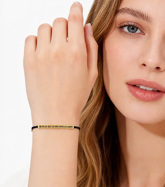 Pulseras "No dejes que los días difíciles ganen" ✨