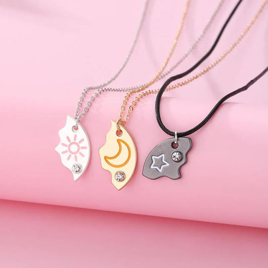 Collares Magnéticos Sol, Luna y Estrella — El Trío que Nunca se Separa 🌙✨
