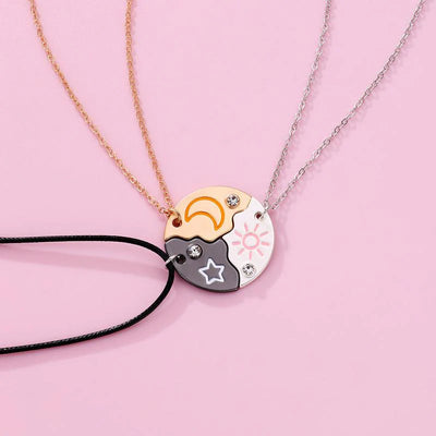 Collares Magnéticos Sol, Luna y Estrella — El Trío que Nunca se Separa 🌙✨