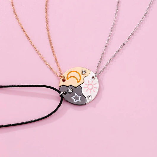 Collares Magnéticos Sol, Luna y Estrella — El Trío que Nunca se Separa 🌙✨