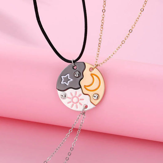Collares Magnéticos Sol, Luna y Estrella — El Trío que Nunca se Separa 🌙✨