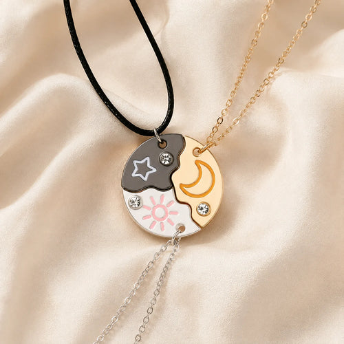 Collares Magnéticos Sol, Luna y Estrella — El Trío que Nunca se Separa (3 piezas)🌙✨