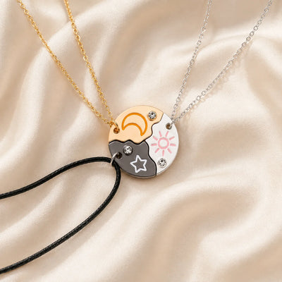 Collares Magnéticos Sol, Luna y Estrella — El Trío que Nunca se Separa (3 piezas)🌙✨