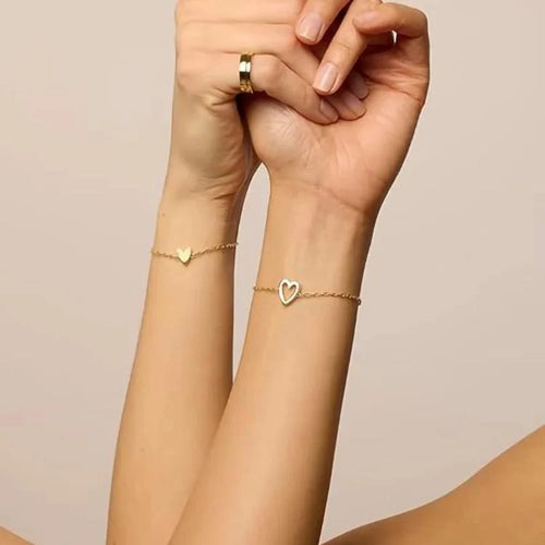 Set de Pulseras Corazones Inseparables 💕