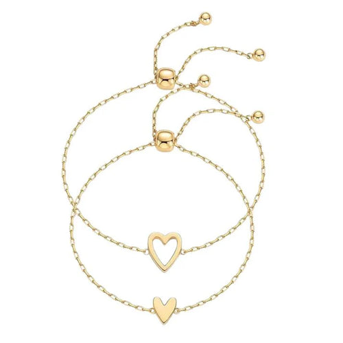 Set de Pulseras Corazones Inseparables 💕