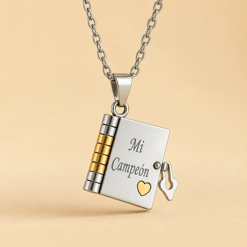 Collar de Libro para hijos "Mi Campeón" 👦🏼 El regalo perfecto ♥️